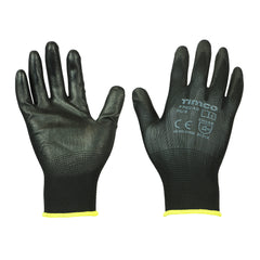 Durable Grip Gloves - PU Coated Polyester Medium