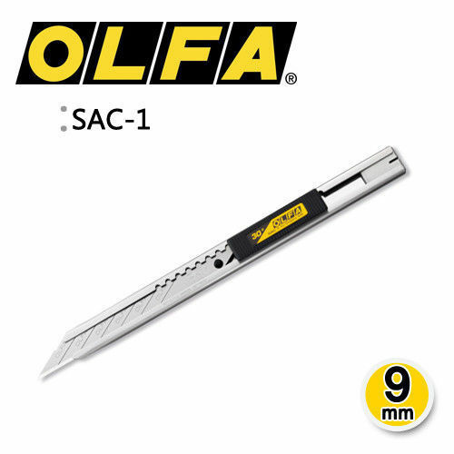 Olfa Slimline stainless steel 9mm graphics cutter SAC-1 – Simplefix