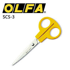 Olfa multi purpose stainless steel serrated edge scissors 160mm SCS3