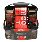 Ratchet Straps - J Hook - Commercial Duty 6m x 35mm